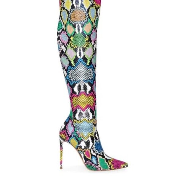 NEW: Steve Madden Vava Snake skin Thigh high boots - 7.5 - Picture 1 of 5